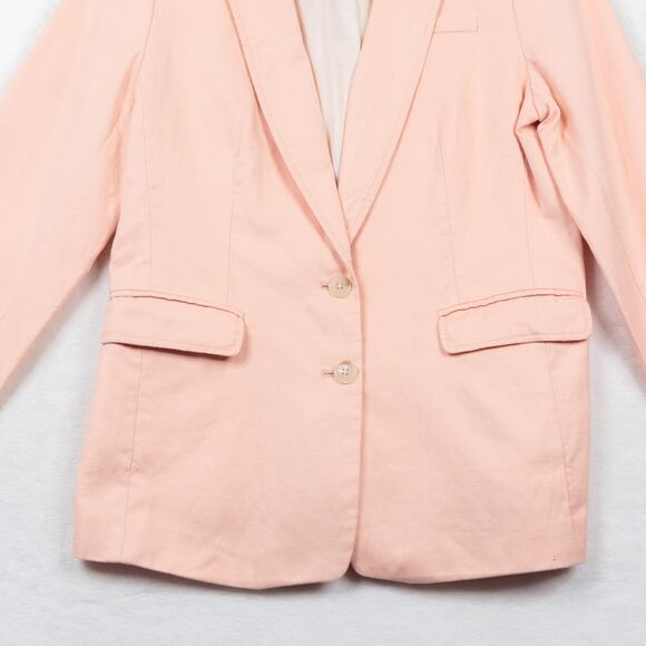 BANANA REPUBLIC‎ Linen Cotton Summer Jacket Corpcore Office Perfect Peach Sz 12 - Picture 5 of 11